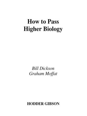 cover image of How To Pass Higher Biology